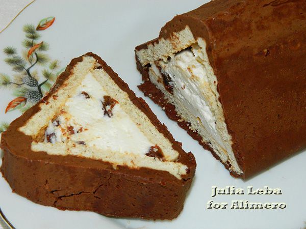 Торт без выпечки Домик (из печенья и творога) пошаговый рецепт