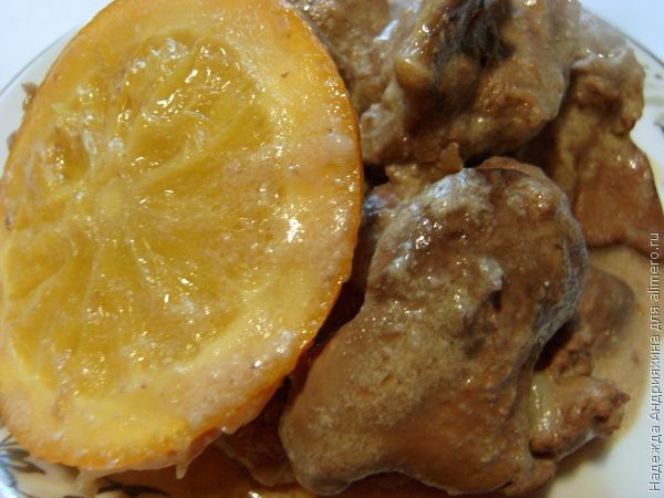 Печень с апельсинами