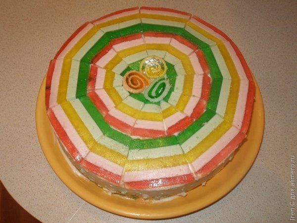 Торт с мармеладом "Радуга"