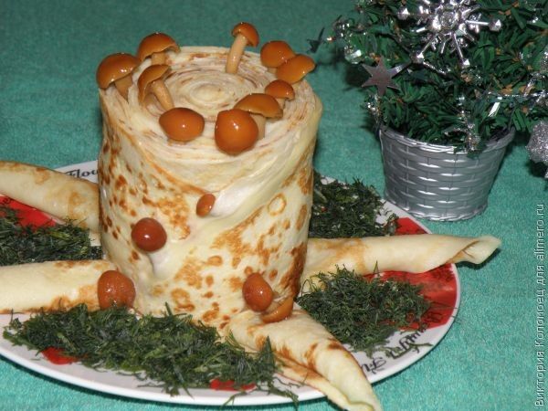 Закуска Блинный пень, пошаговый рецепт с фото от автора витамин-п-байкальский.рф