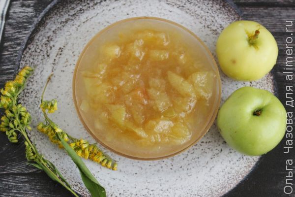 Домашнее варенье яблоко-лимон-имбирь