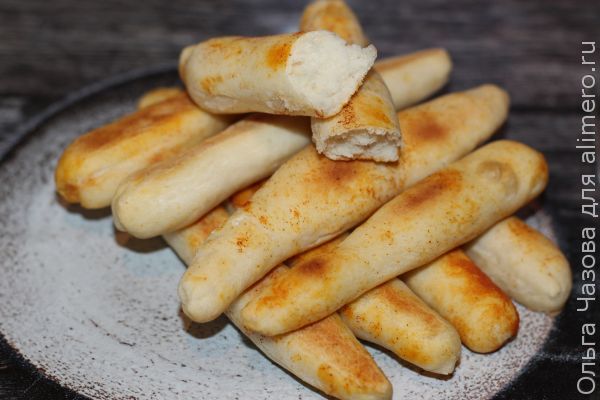Гриссини с паприкой - вкусные хлебные палочки