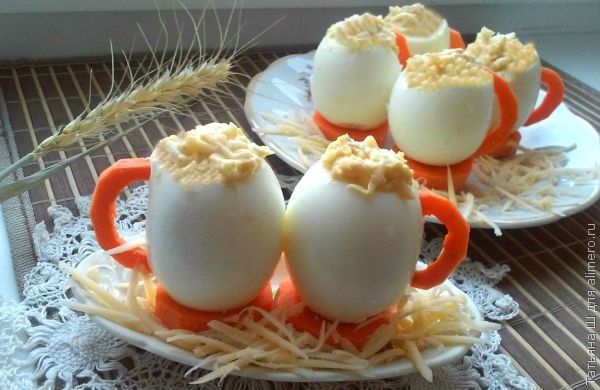 Фаршированные яйца «Чашечки»