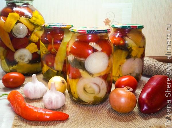 Салат из болгарского перца и помидоров на зиму: рецепт с фото