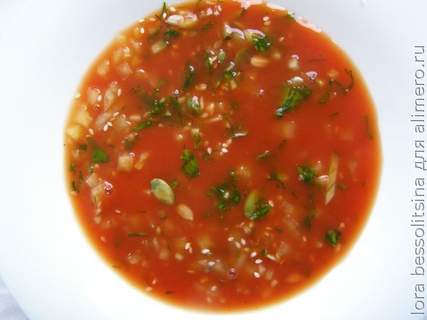 холодный томатный суп - Великий пост