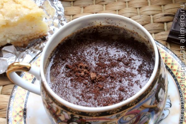 рецепты кофе - растворимый кофе с шоколадом