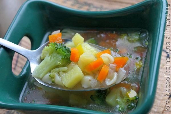 Великий пост - суп с брокколи