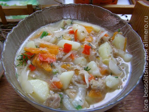 Простой суп с тушенкой - рецепт автора Илья