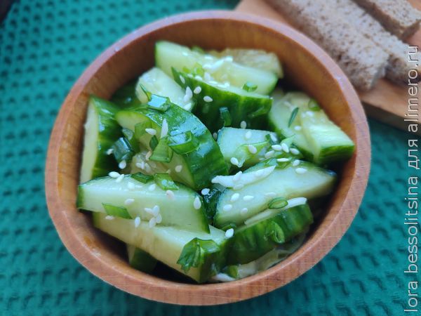 китайский салат из огурцов и кунжута