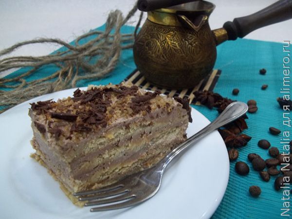 Простой торт из печенья без выпечки | Вкусный рецепт с фото