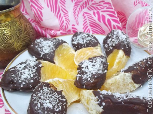 Быстрый новогодний десерт за 10 минут – апельсины в шоколаде