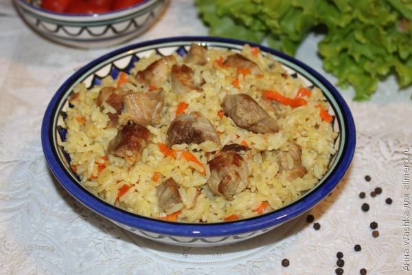 Рис с телятиной «а-ля плов»