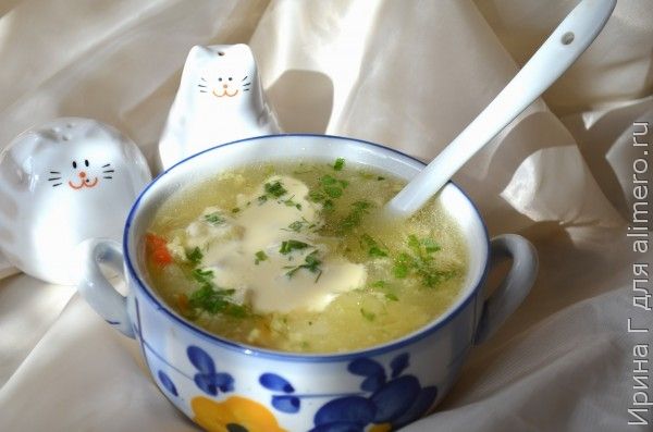 картофельный суп с яйцом
