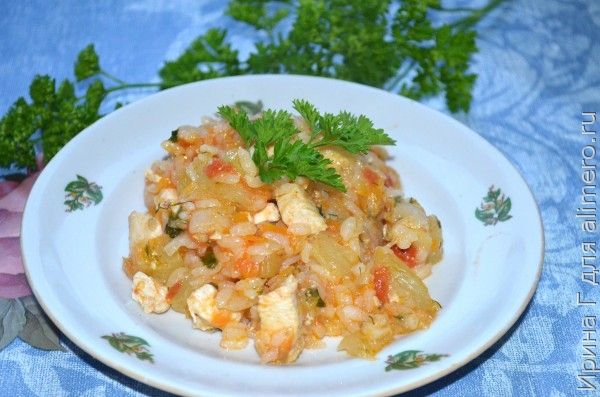 Куриная запеканка с кабачком и рисом - Рецепты от paraskevat.ru - paraskevat.ru