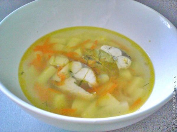 Суп из скумбрии с пшеном