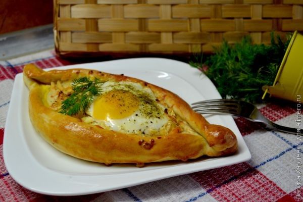 Хачапури по аджарски рецепт с фото лодочка пошаговый рецепт с яйцом с дрожжами