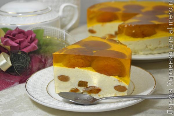 творожно-персиковый десерт