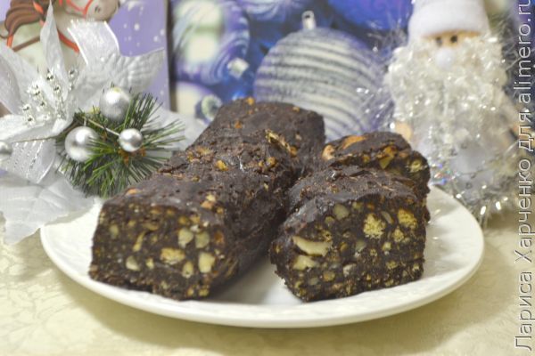 Рецепт шоколадной колбасы из печенья и какао пошаговый рецепт с фото в домашних