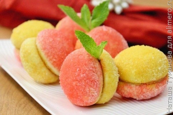 Печенье «Персики» , пошаговый рецепт на ккал, фото, ингредиенты - Виктория Парфёнко