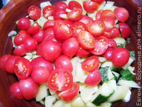 Овощной салат с брынзой