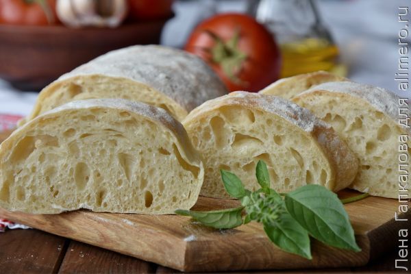 Чиабатта — итальянский белый хлеб