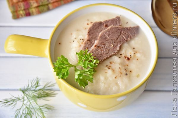 Вкусное диетическое блюдо — суп-пюре из цветной капусты