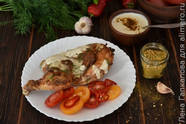 Грузинская кухня — цыплёнок чкмерули