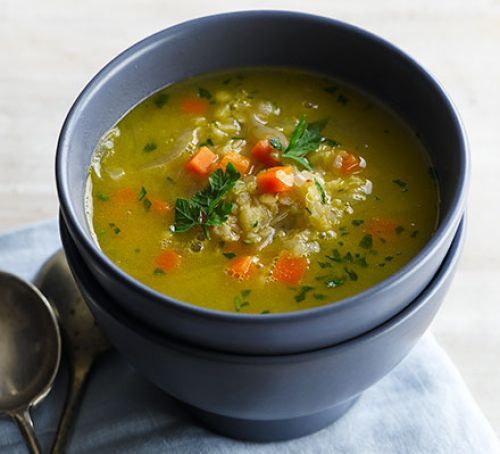 Лёгкий диетический суп с красной чечевицей и морковью