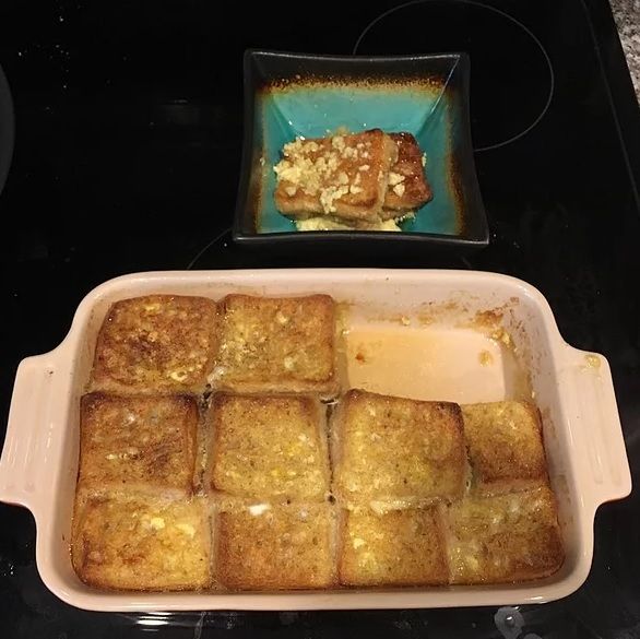 Оригинальные запеченные тосты в духовке