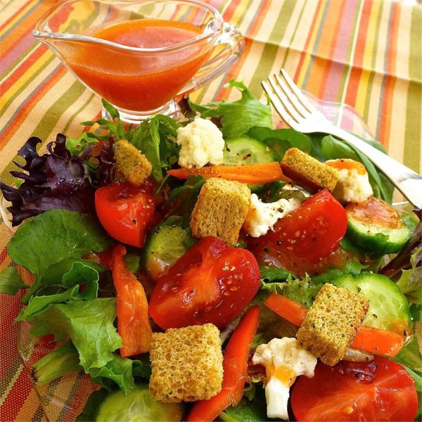 Домашняя французская заправка для салатов - 10 минут и 2 простых шага