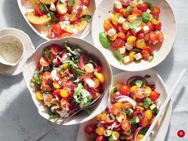 Простой фруктово-овощной салат за 10 минут