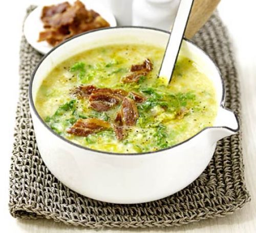 Быстрый картофельный суп с овощами и мясом