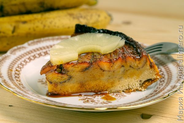 Шарлотка с бананом и яблоком – пошаговый рецепт приготовления с фото