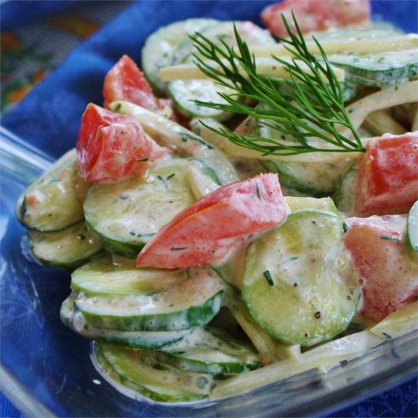 Легкий овощной салат за 15 минут