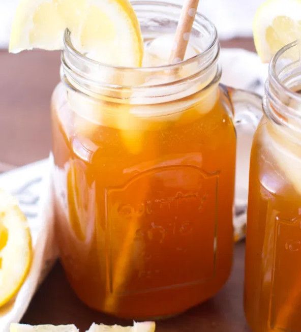 Летний чай с абрикосовым соком и лимоном